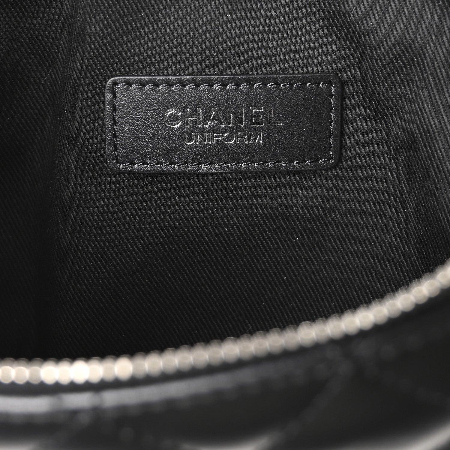 Calfskin Quilted Waist Belt Bag Black