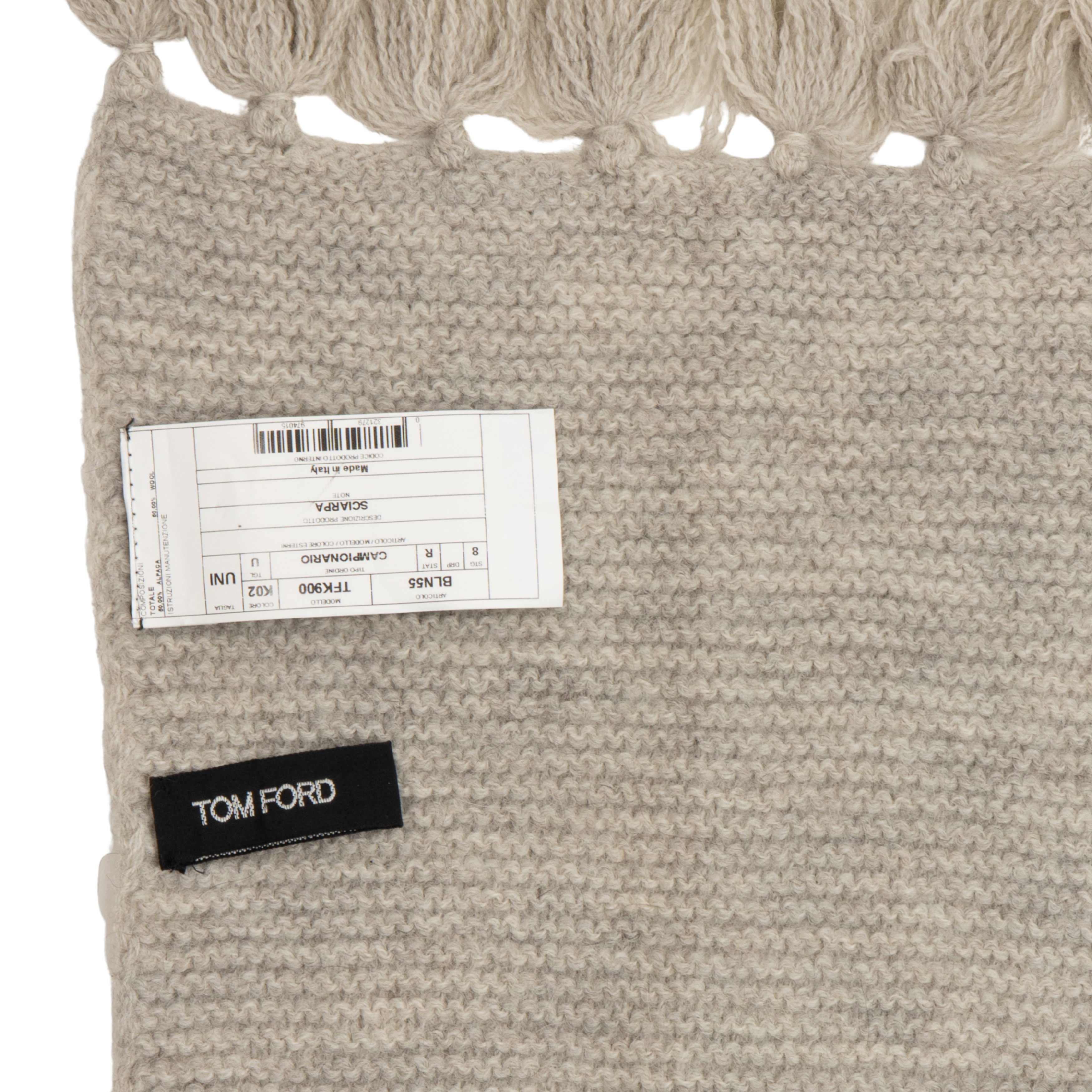 Tom Ford Wool Tassel Scarf