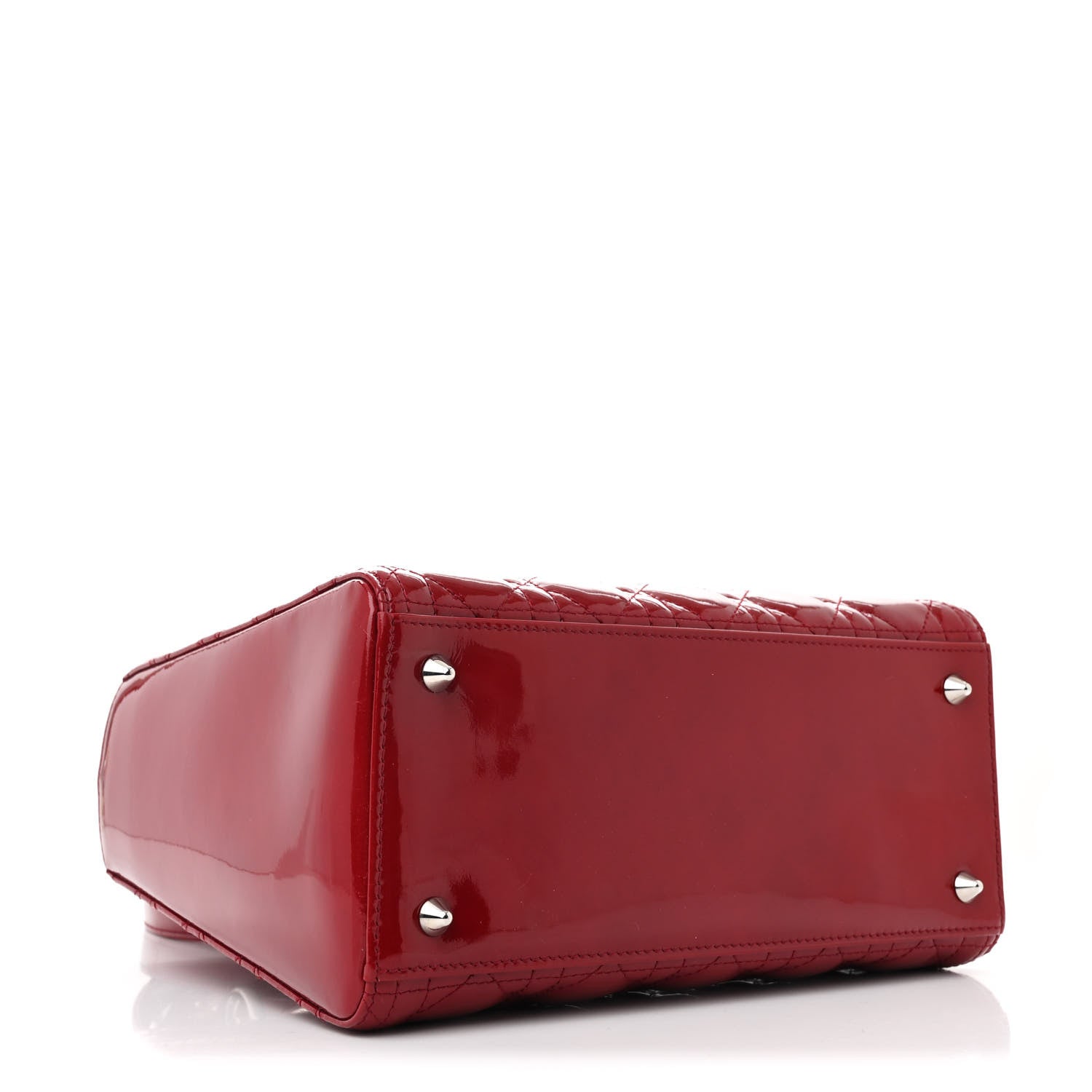 Patent Cannage Medium Lady Dior Red