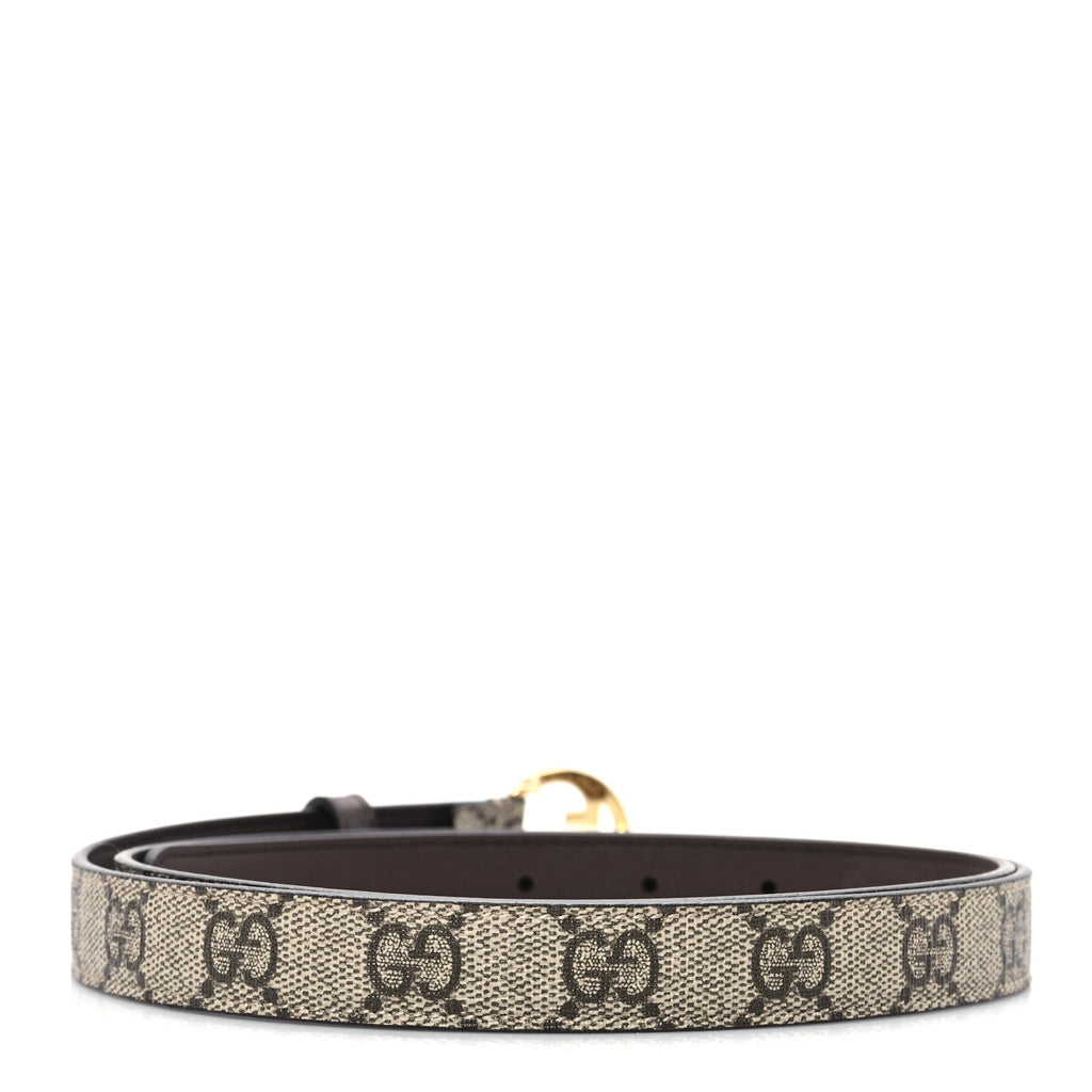 GG Supreme Monogram Textured Dollar Calfskin Blondie 30mm Belt 100 40 Beige Ebony New Acero