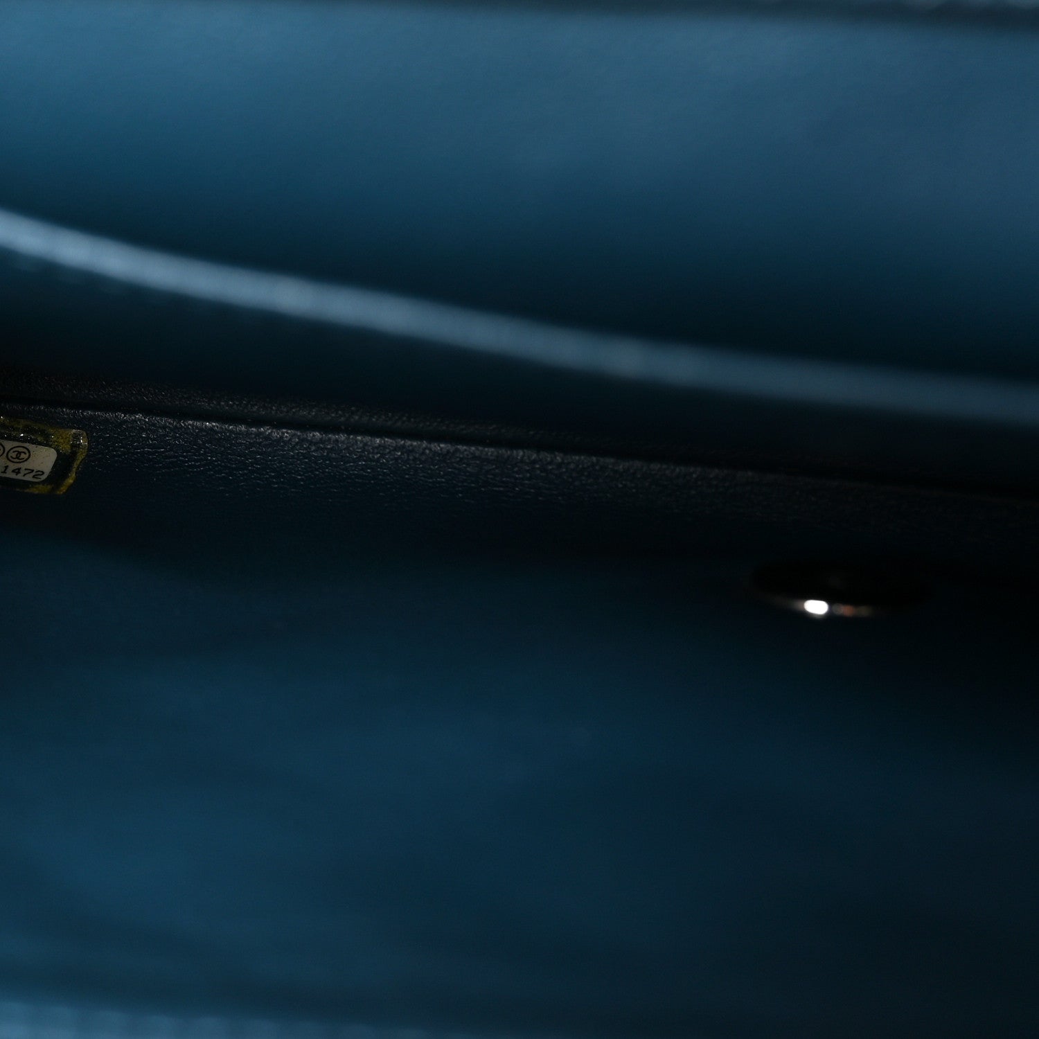 Caviar Quilted Clutch With Chain Flap  Blue