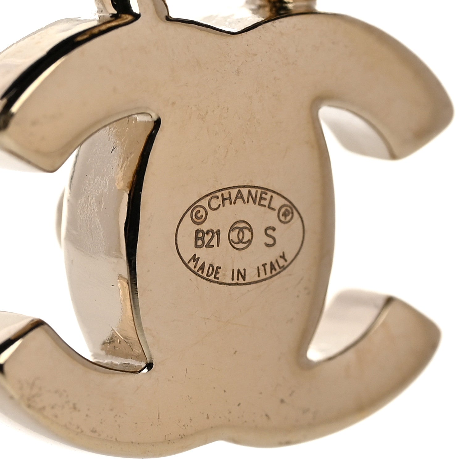Lambskin CC Turnlock Drop Earrings Gold Black