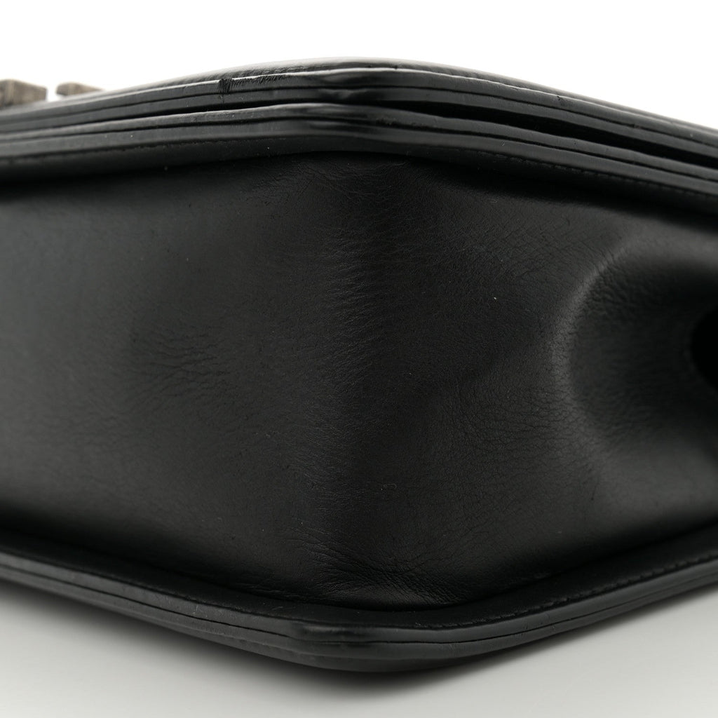 Calfskin Quilted Medium Boy Flap Black