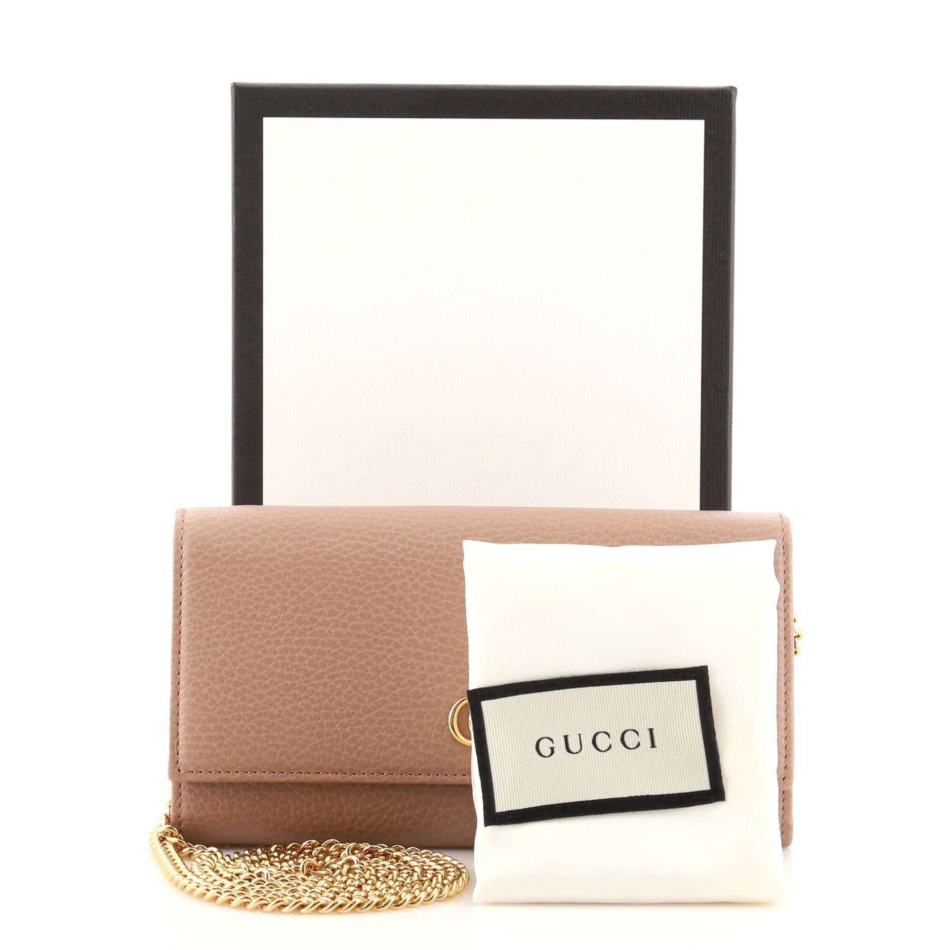 Petite GG Marmont Chain Wallet Leather Mini