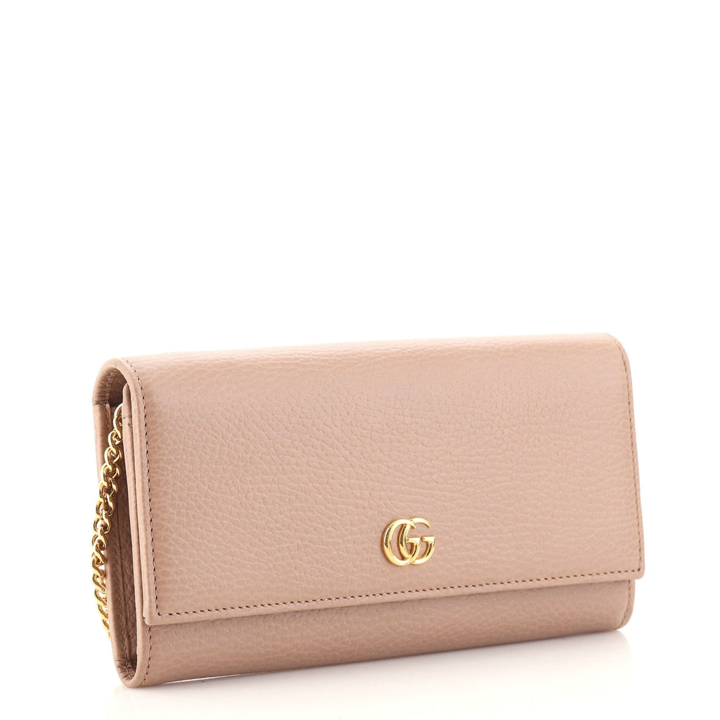 Petite GG Marmont Chain Wallet Leather Mini