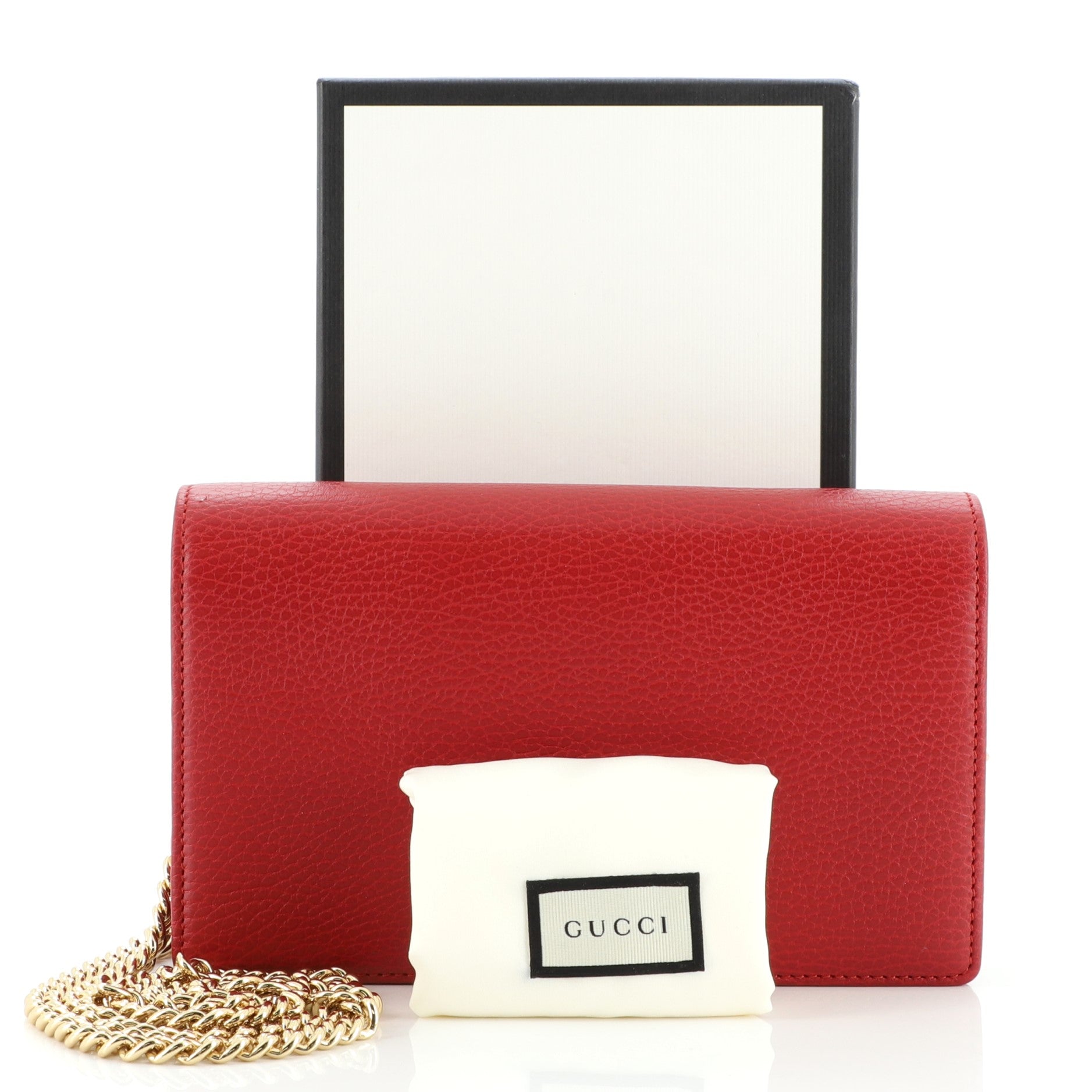 Petite GG Marmont Chain Wallet Leather Mini