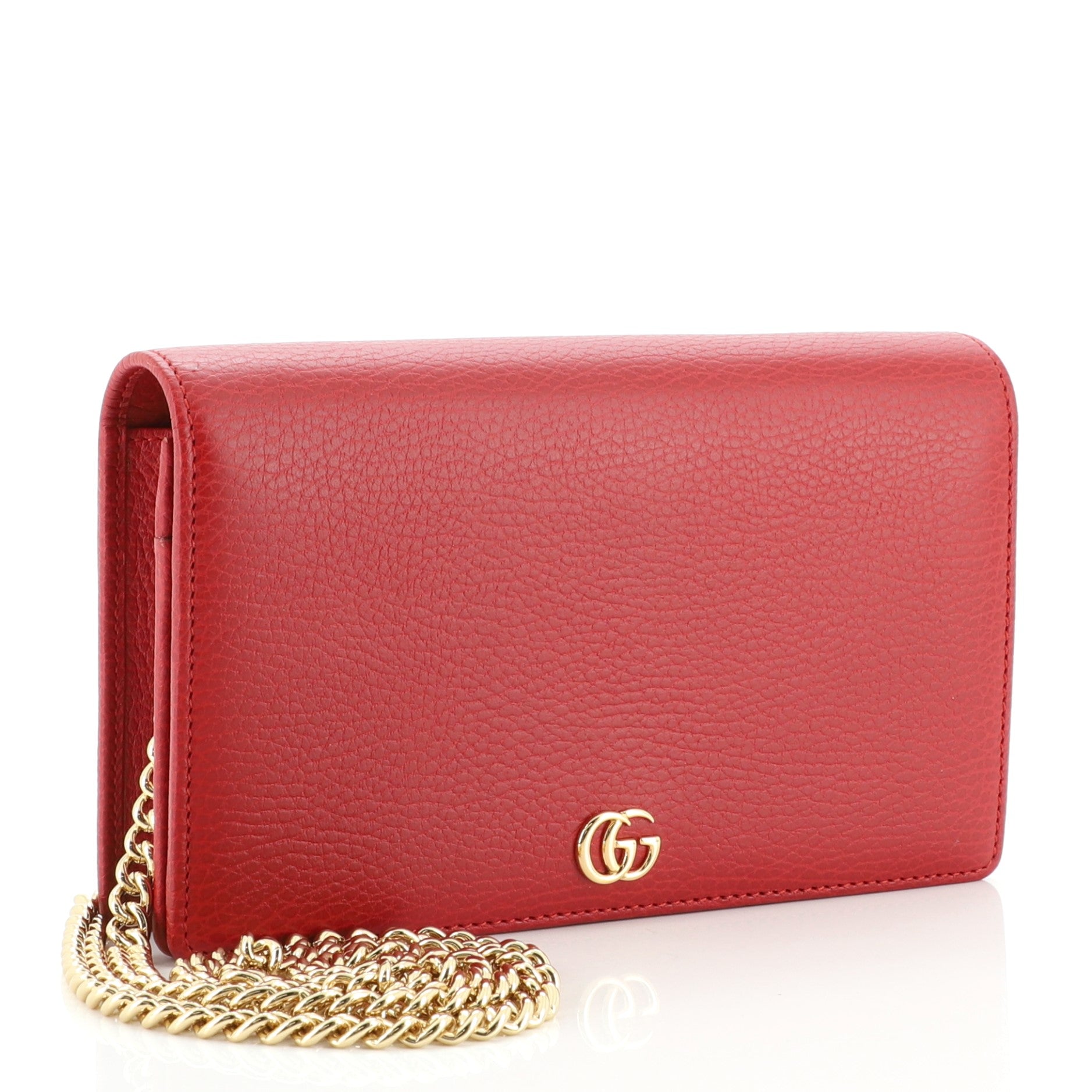 Petite GG Marmont Chain Wallet Leather Mini