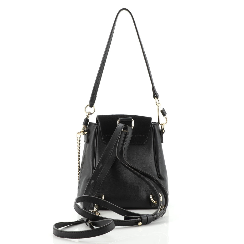 Faye Backpack Leather and Suede Mini