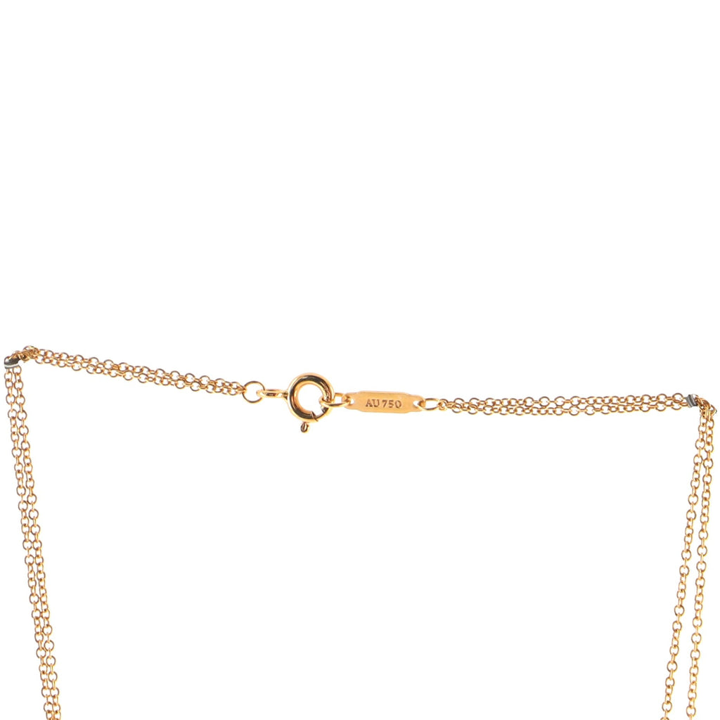 Infinity Double Chain Pendant Necklace 18K Rose Gold