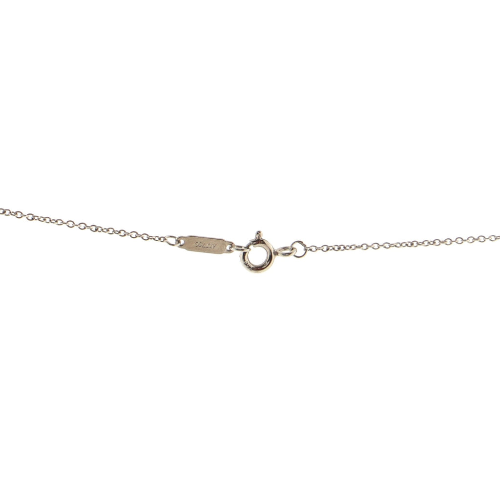 Triple Interlocking Circles Pendant Necklace 18k White Gold with 18k Rose Gold and Diamonds