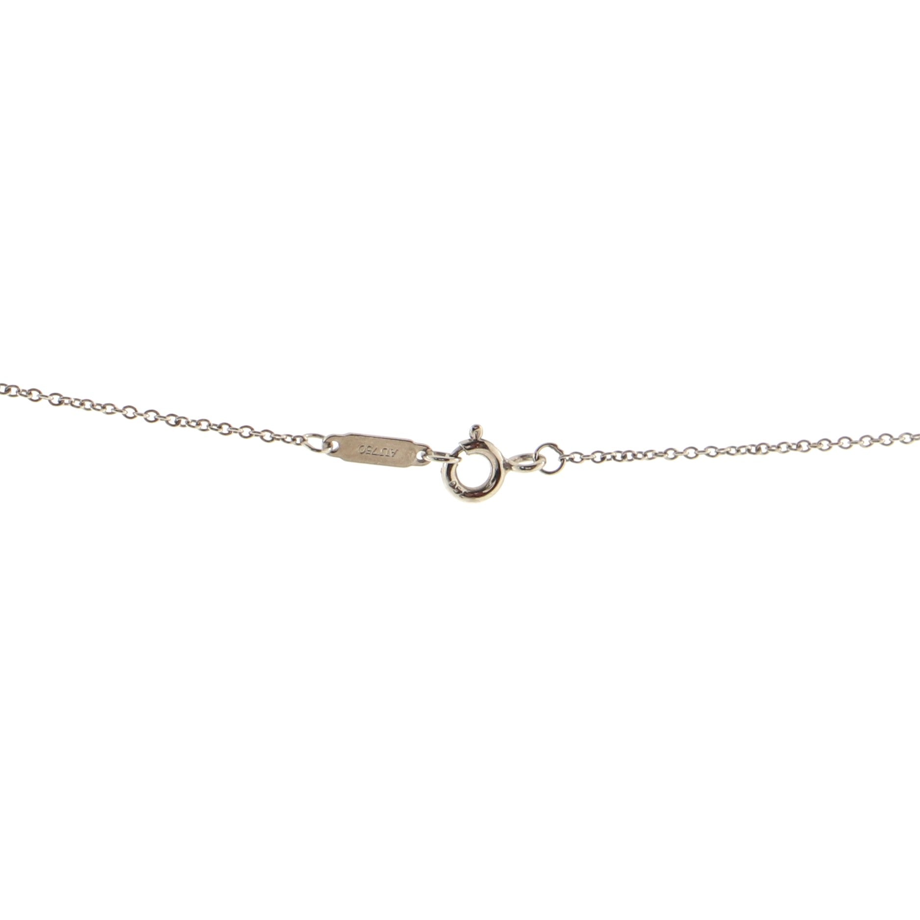 Triple Interlocking Circles Pendant Necklace 18k White Gold with 18k Rose Gold and Diamonds