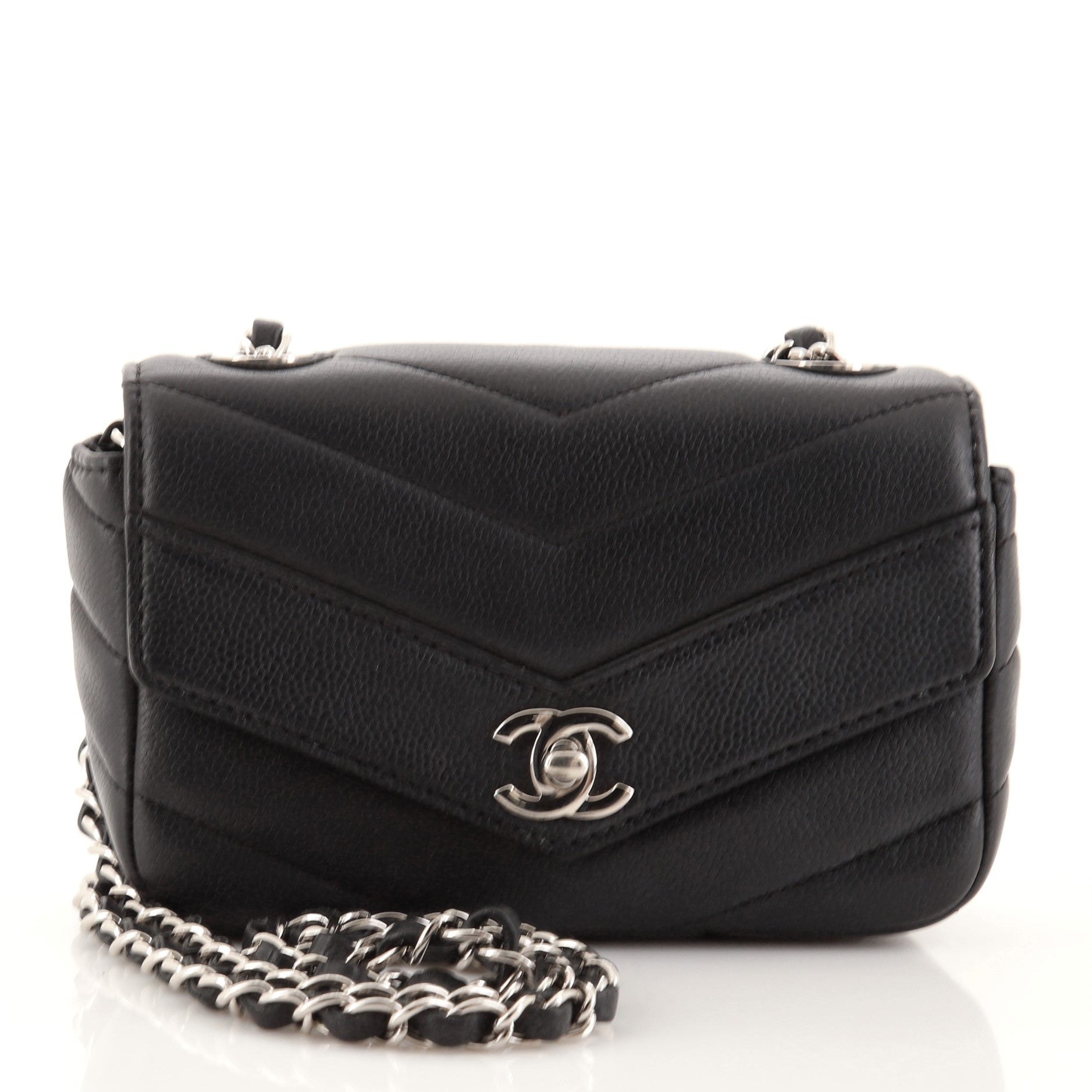 Data Center Envelope Flap Bag Chevron Caviar Mini