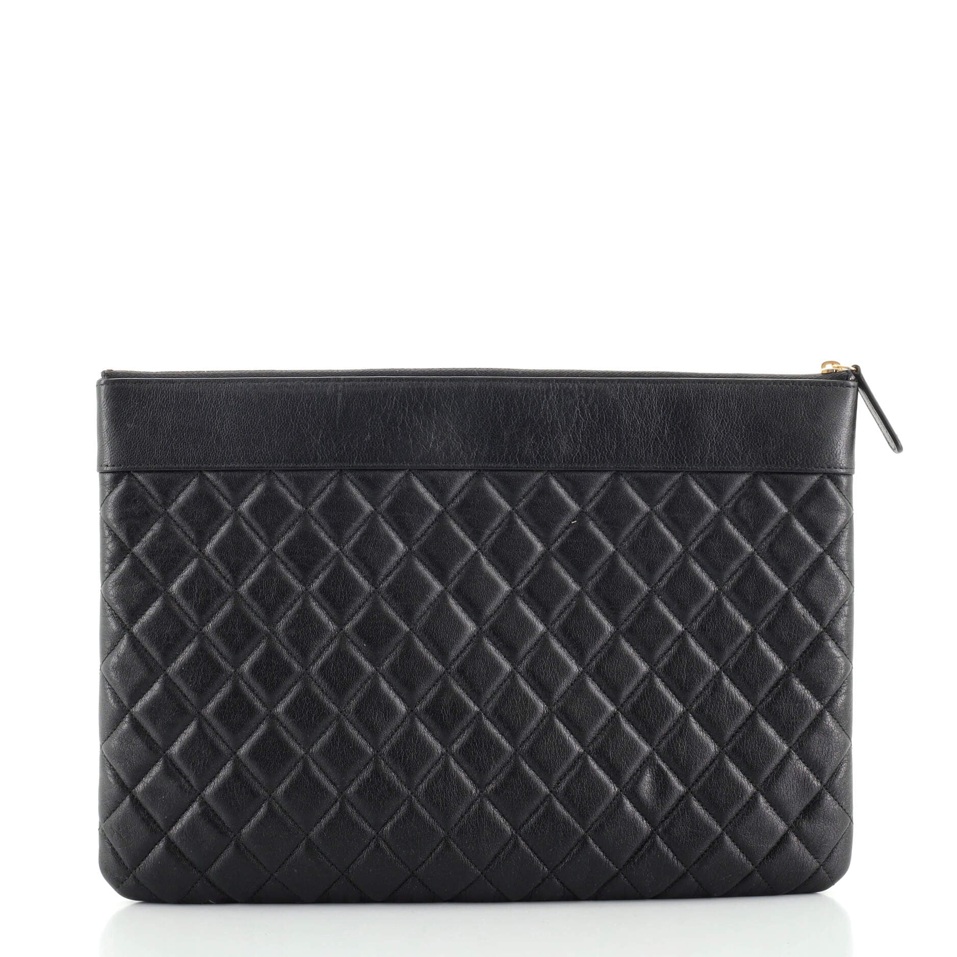Mademoiselle Vintage O Case Clutch Quilted Sheepskin Large