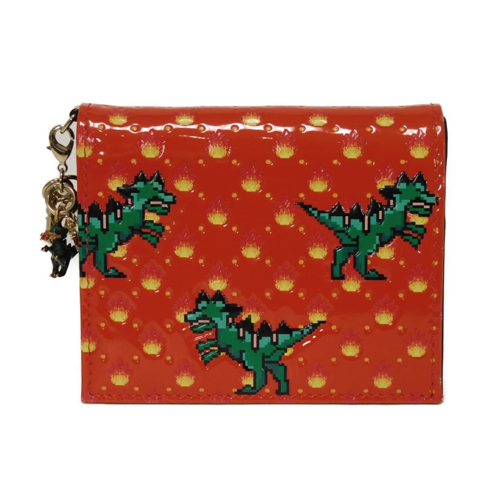 Dior Dragon & Fire Patent Leather Compact Wallet