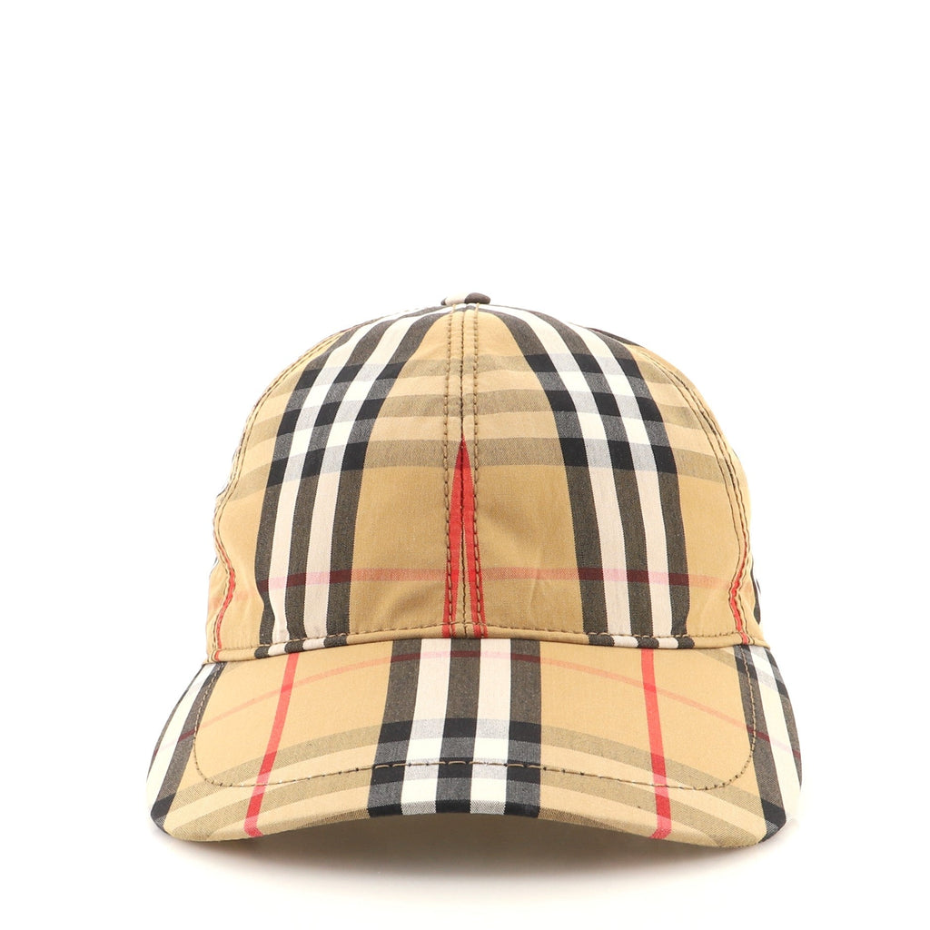 Baseball Cap Vintage Check Canvas Small