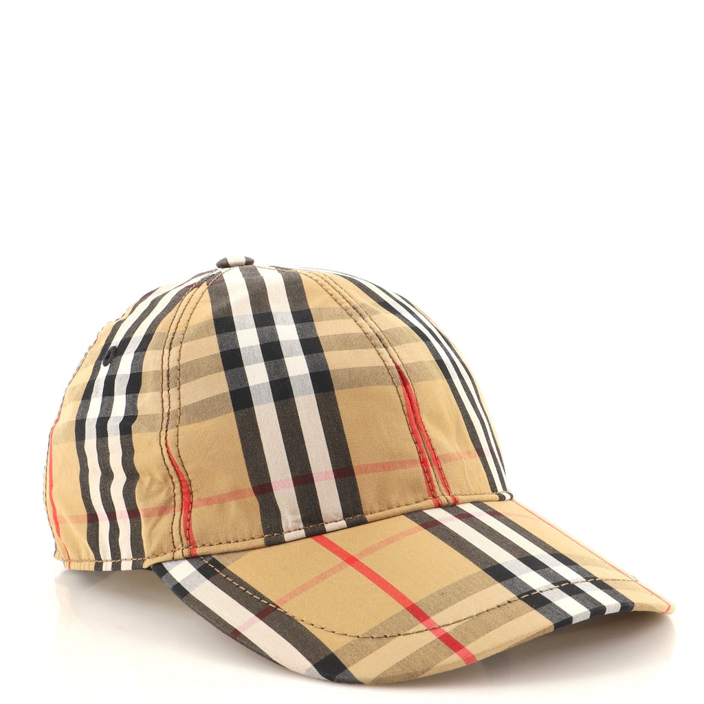 Baseball Cap Vintage Check Canvas Small