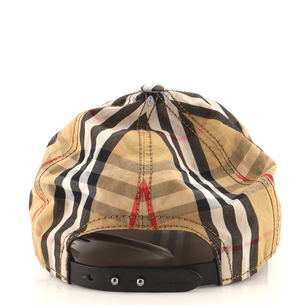 Baseball Cap Vintage Check Canvas Small