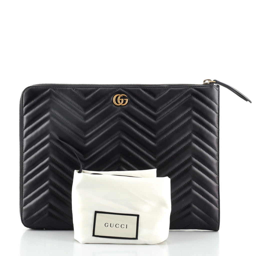 GG Marmont Portfolio Clutch Matelasse Leather