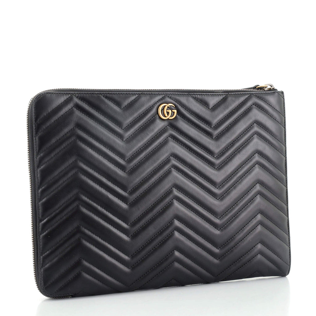 GG Marmont Portfolio Clutch Matelasse Leather