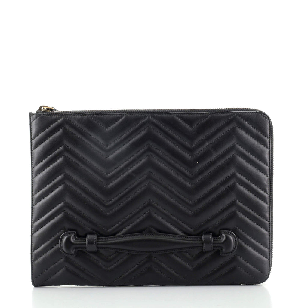 GG Marmont Portfolio Clutch Matelasse Leather