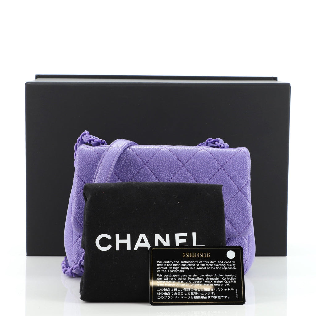 Incognito Square Flap Bag Quilted Caviar Mini