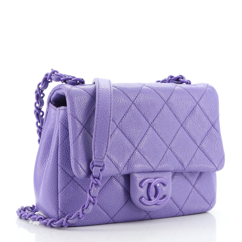 Incognito Square Flap Bag Quilted Caviar Mini