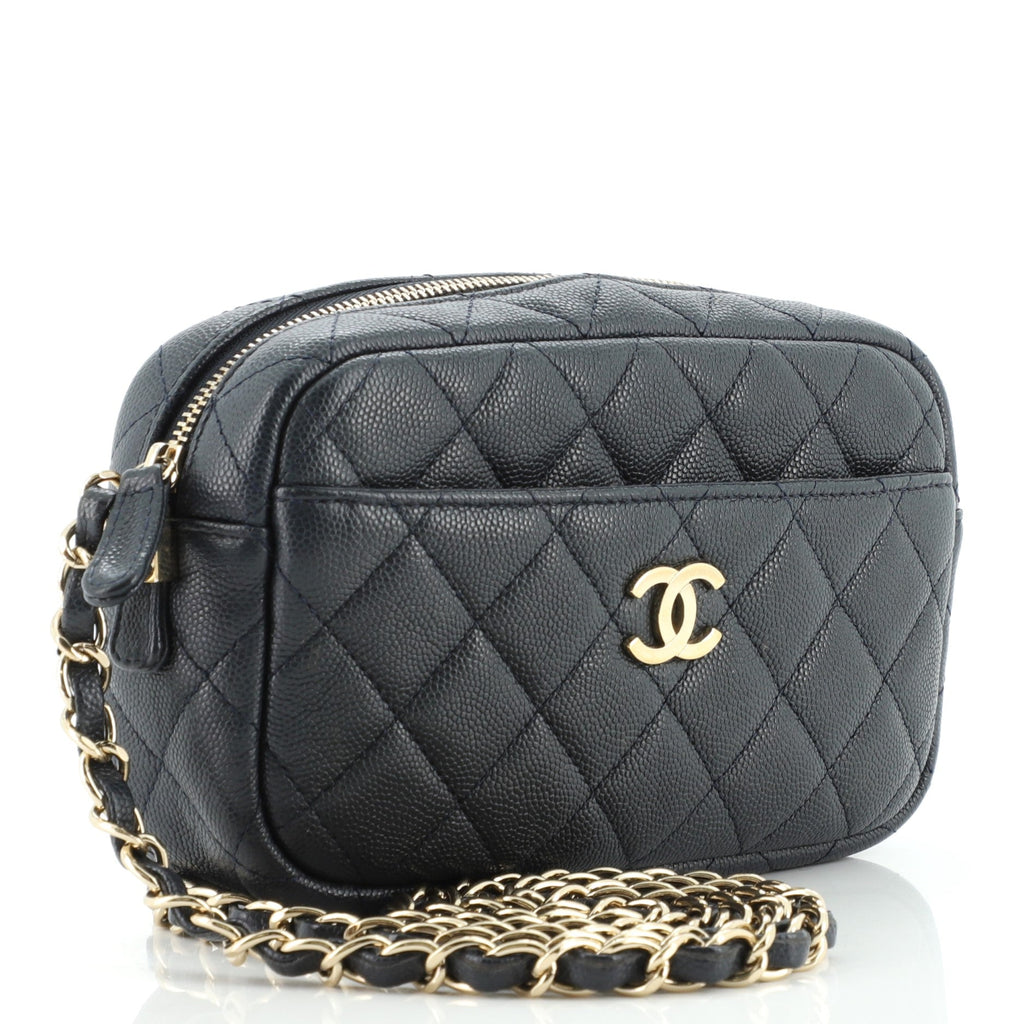 Camera Case Bag Quilted Caviar Mini