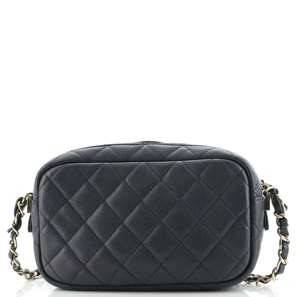 Camera Case Bag Quilted Caviar Mini