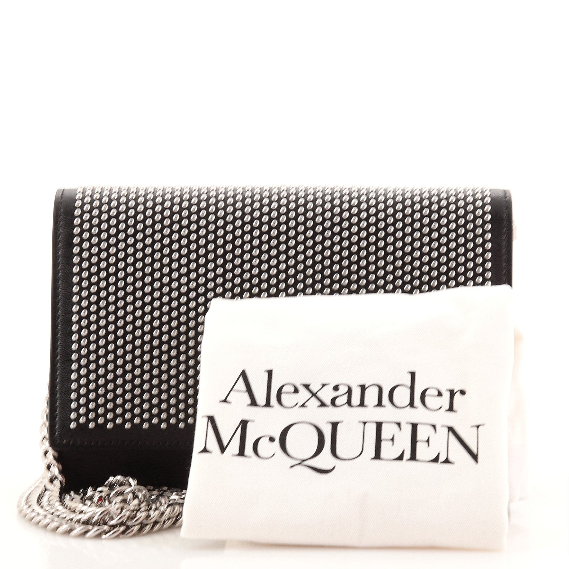 Skull Chain Crossbody Bag Studded Leather Mini