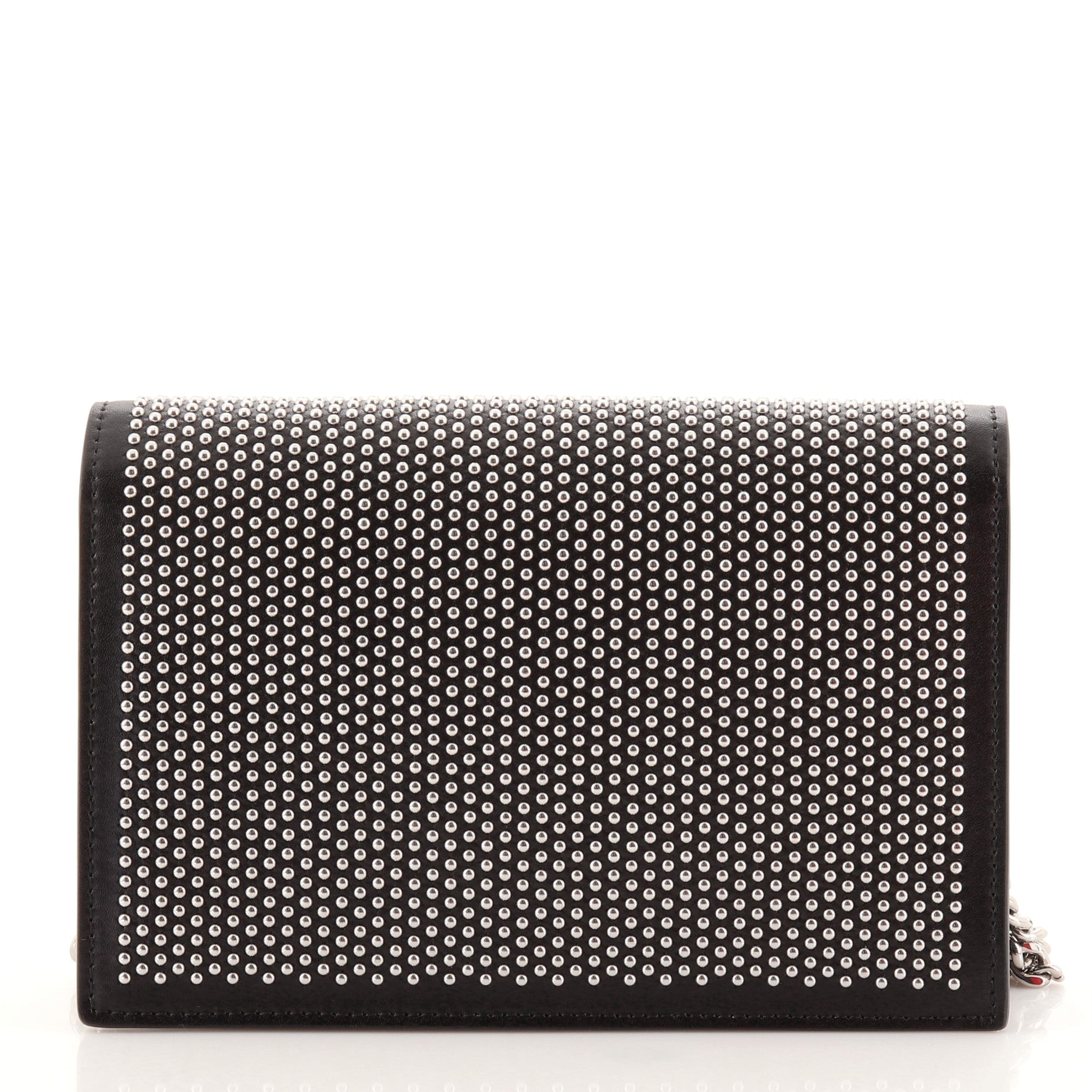 Skull Chain Crossbody Bag Studded Leather Mini