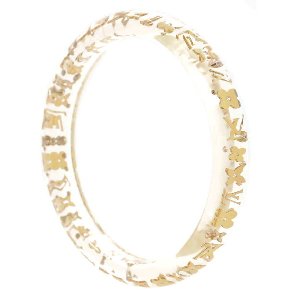 Inclusion Bangle Bracelet Resin with Crystals PM