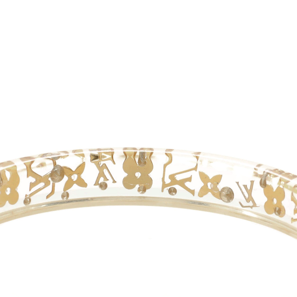 Inclusion Bangle Bracelet Resin with Crystals PM