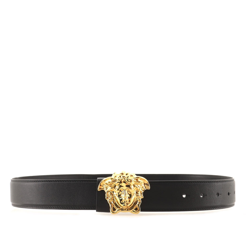 Medusa Buckle Belt Leather Wide 85