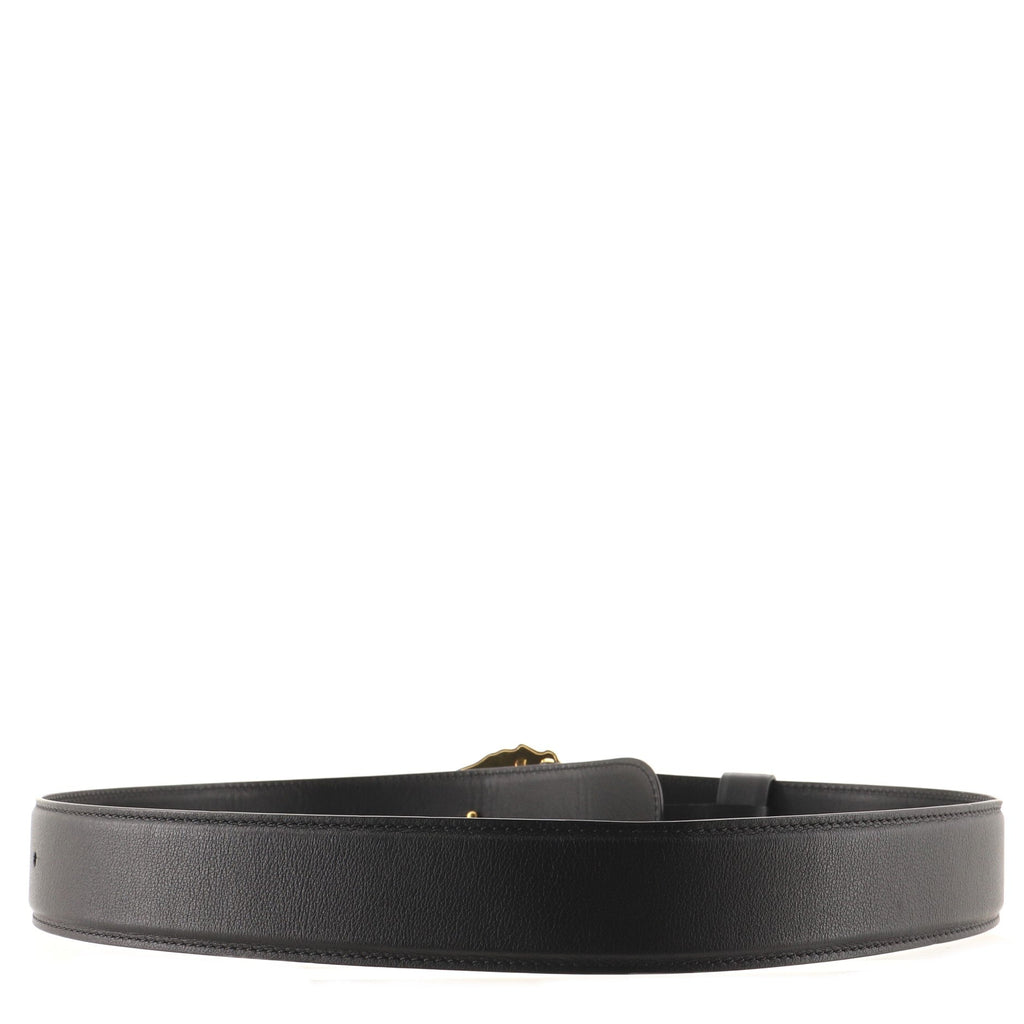 Medusa Buckle Belt Leather Wide 85