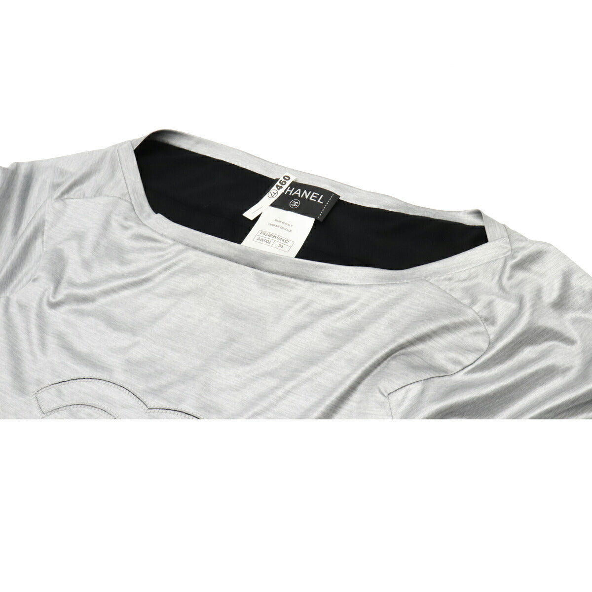 Chanel Polyester Coco Mark Boat Neck Long Sleeve Top
