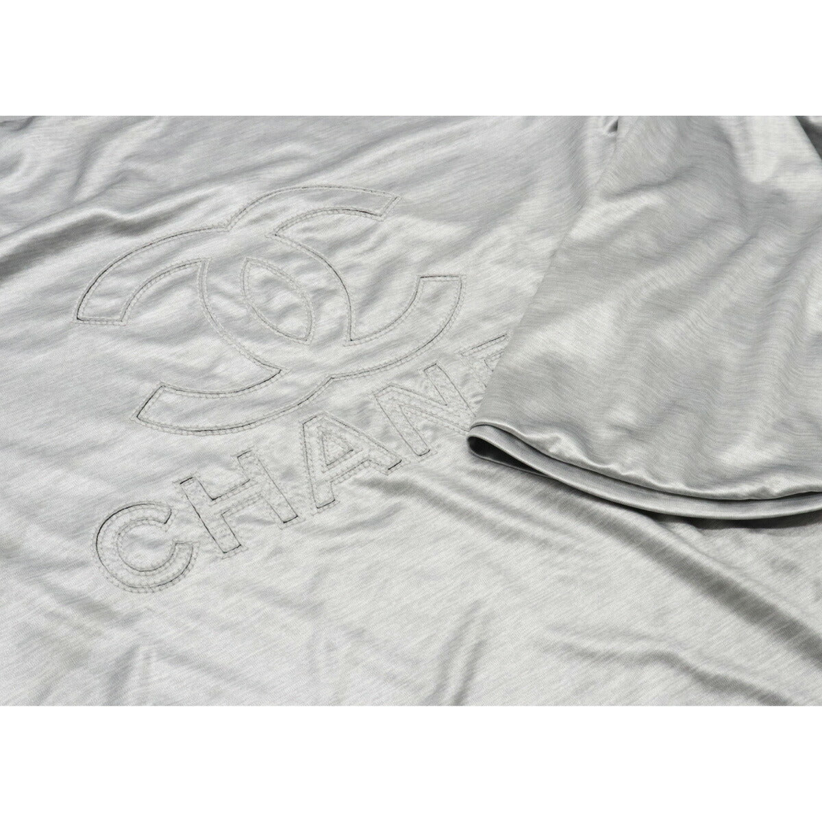Chanel Polyester Coco Mark Boat Neck Long Sleeve Top