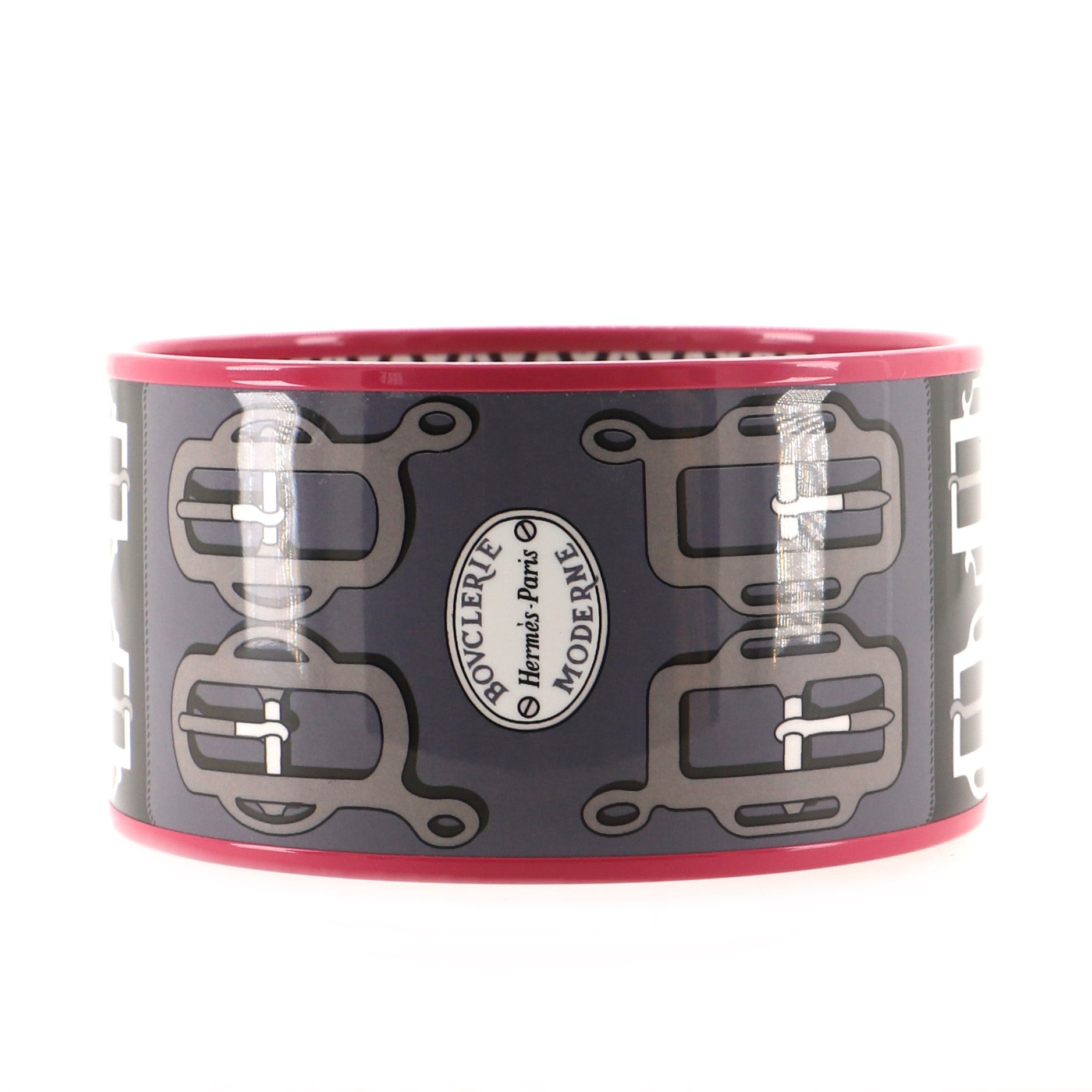 Bangle Bracelet Printed Enamel Extra Wide