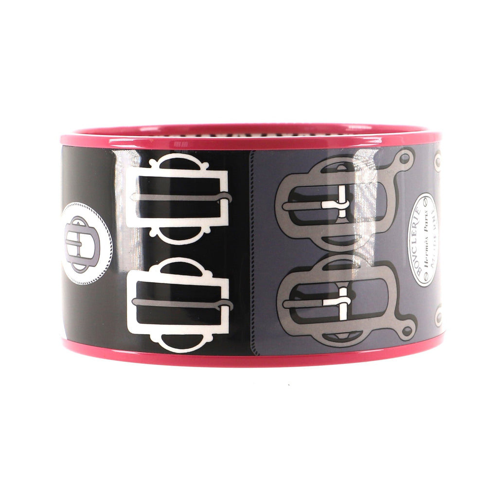 Bangle Bracelet Printed Enamel Extra Wide