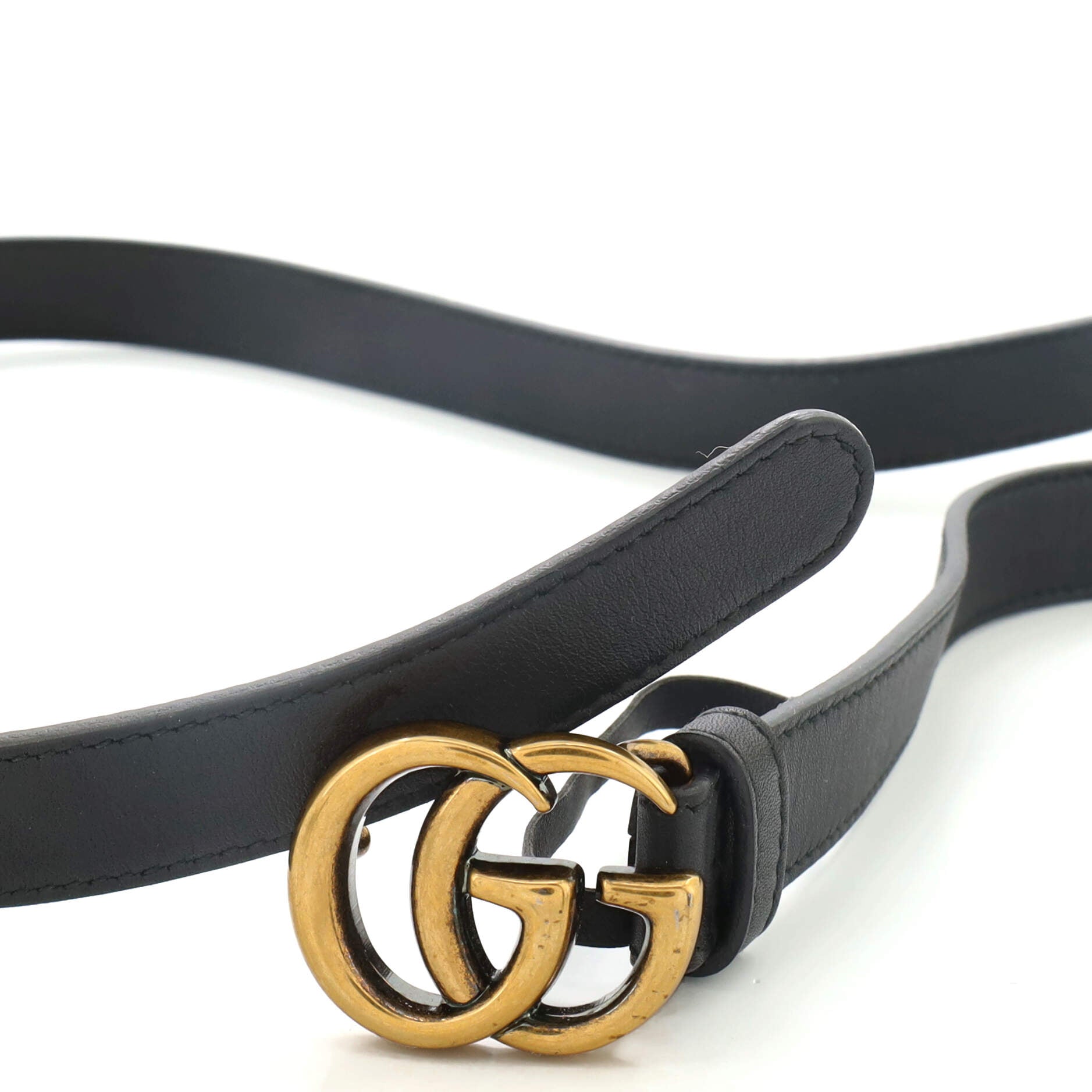 GG Marmont Belt Leather Thin 75