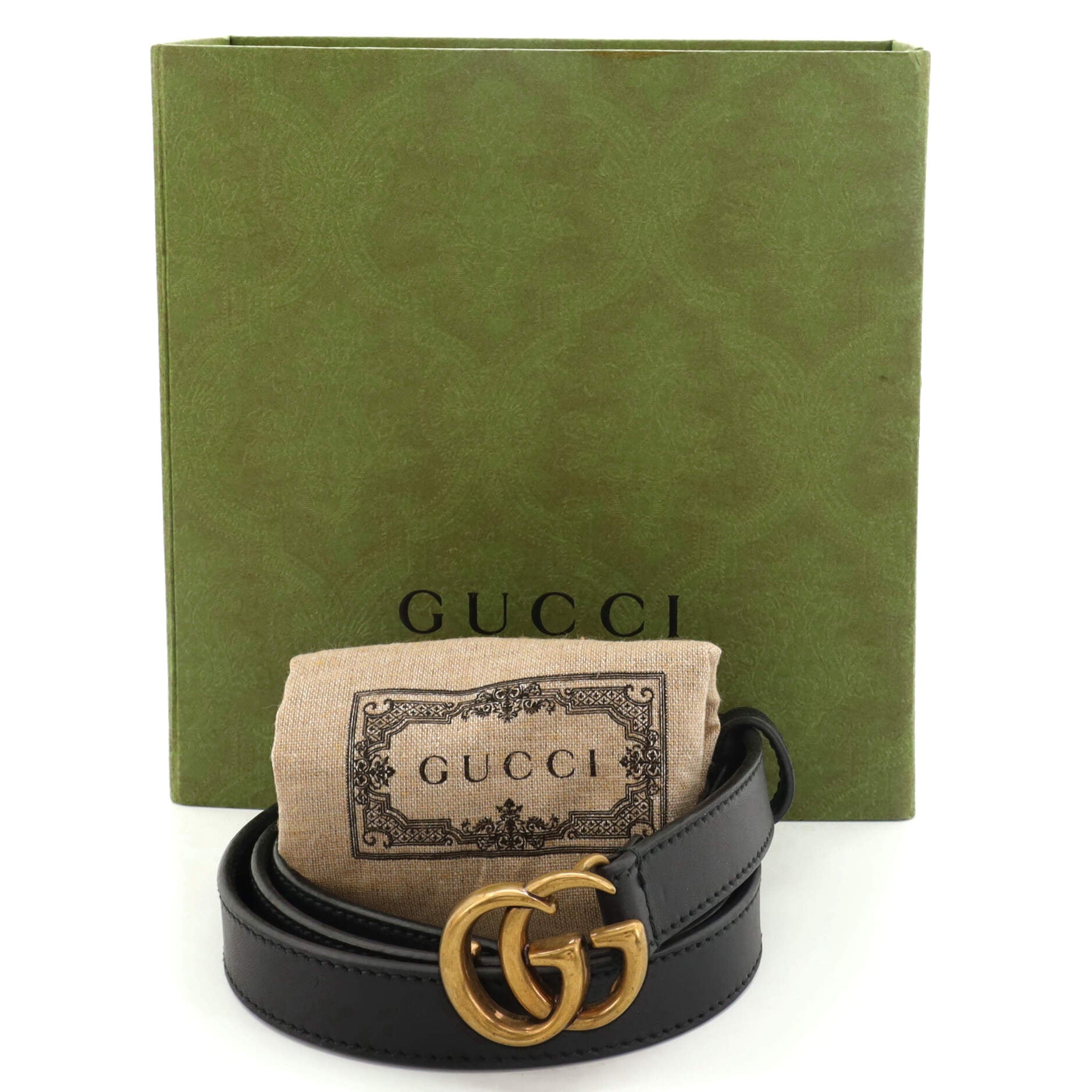 GG Marmont Belt Leather Thin 85