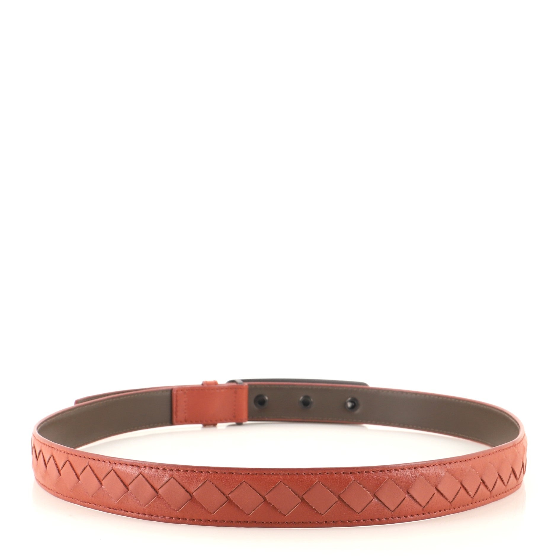 Intrecciato Engraved Buckle Belt Intrecciato Nappa Thin 90
