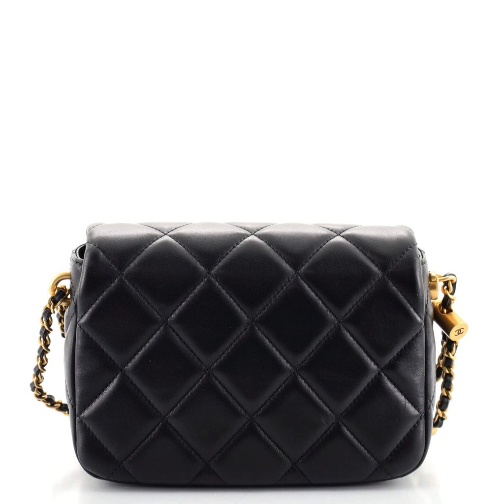 My Perfect Adjustable Chain Flap Bag Quilted Lambskin with Pearls Mini