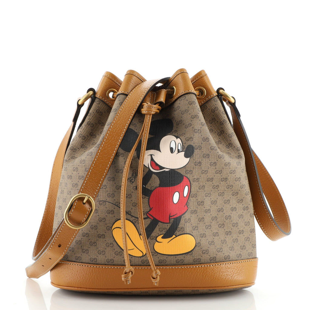 Disney Mickey Mouse Bucket Bag Printed Mini GG Coated Canvas