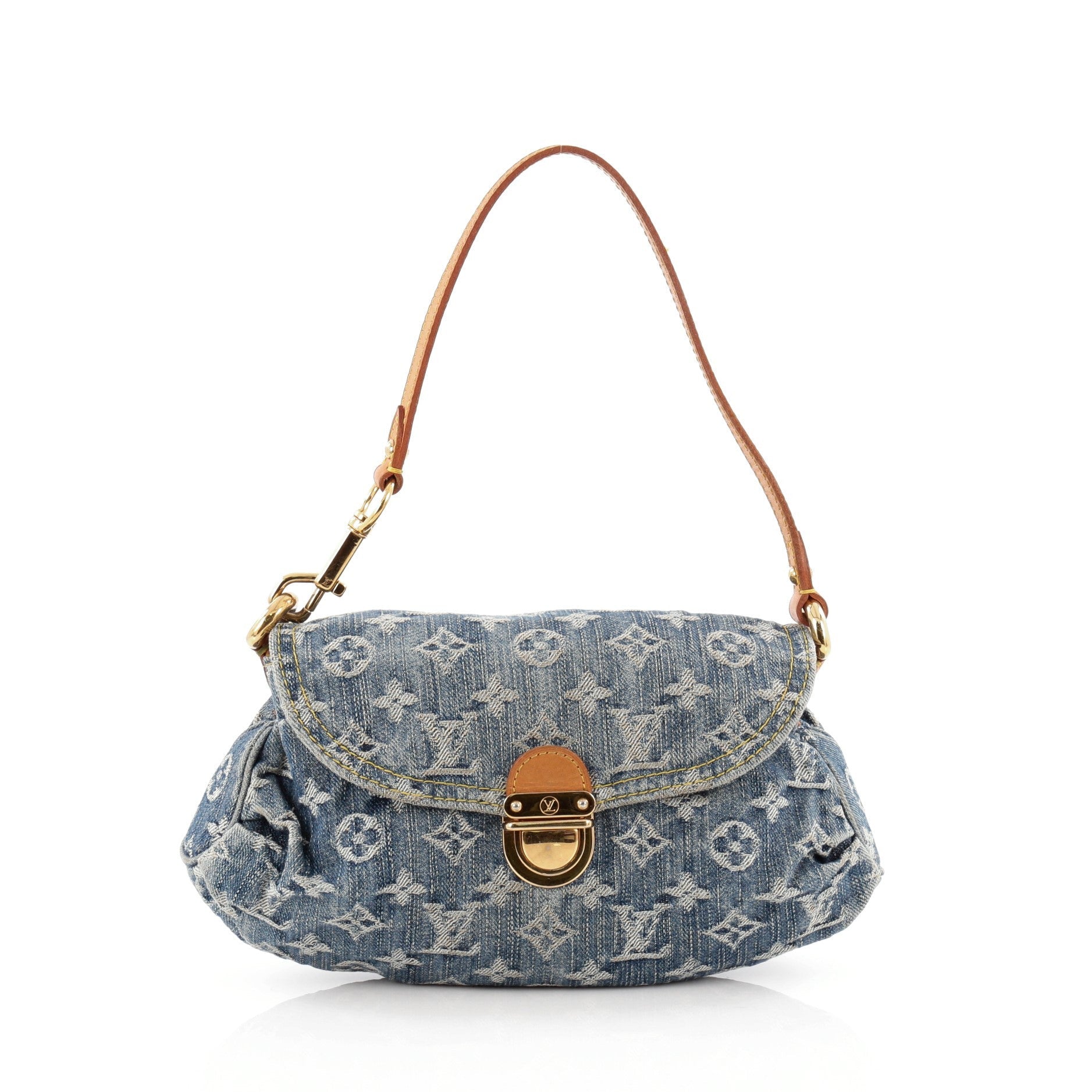 Pleaty Handbag Denim Mini