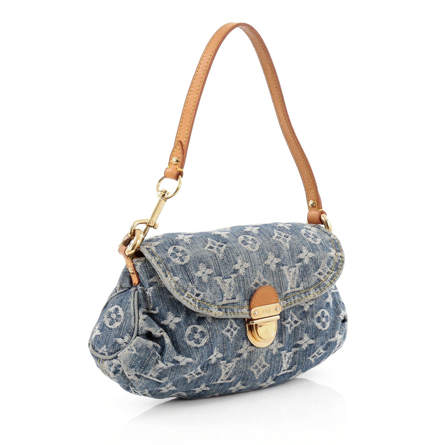Pleaty Handbag Denim Mini