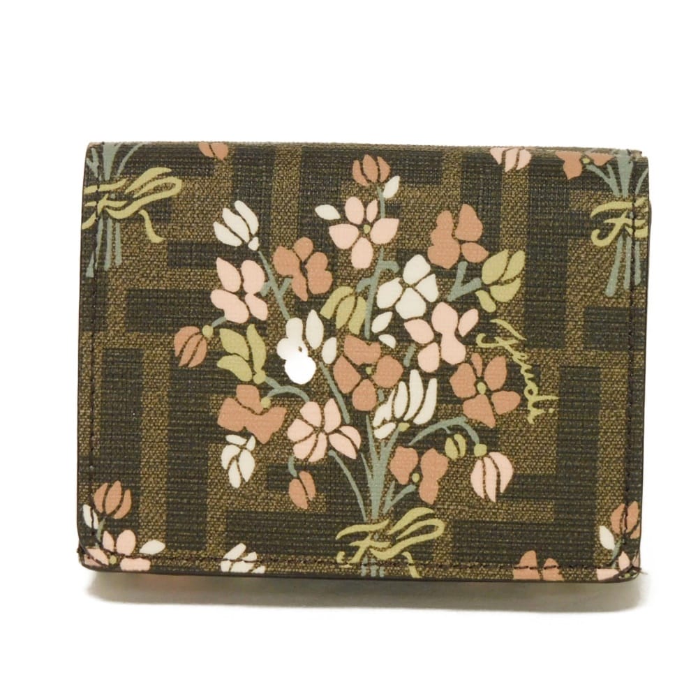 Fendi Flower Micro Wallet Trifold Wallet