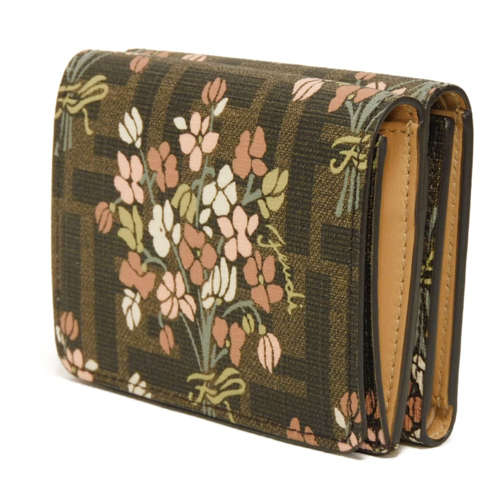 Fendi Flower Micro Wallet Trifold Wallet