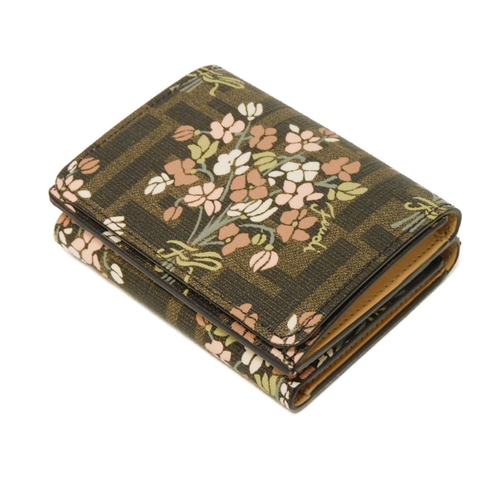 Fendi Flower Micro Wallet Trifold Wallet
