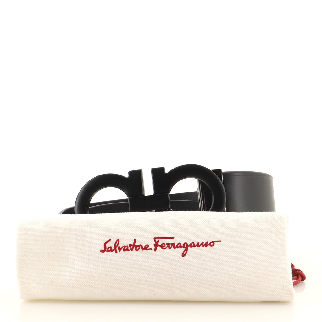 Gancini Belt Leather Wide 0
