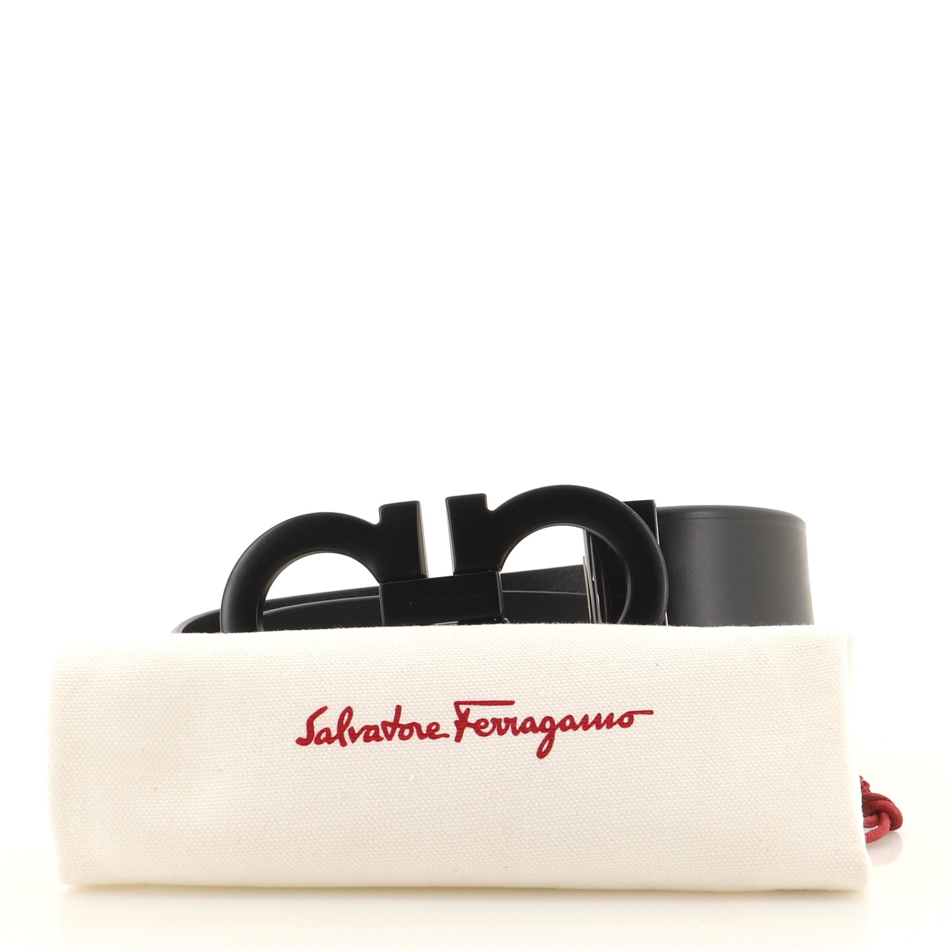 Gancini Belt Leather Wide 0